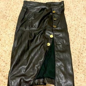 Black Learher House of CB Pencil Skirt